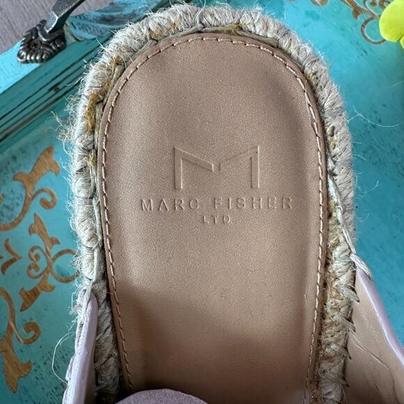 Marc Fisher LTD Aria Scalloped Slingback Sandal - Cipria Suede - size 9/10 - Picture 5 of 5